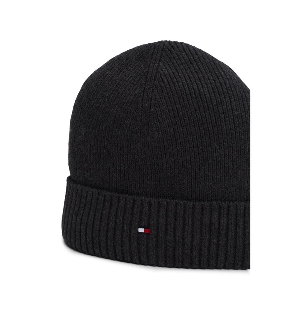 Hilfiger Flag Mütze mit Kaschmir - Dunkelgrau