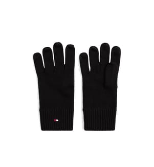 Bestickte Flaggenhandschuhe mit Kaschmir - Schwarz