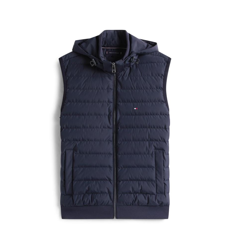Gilet matelassé à capuche - Bleu Marine