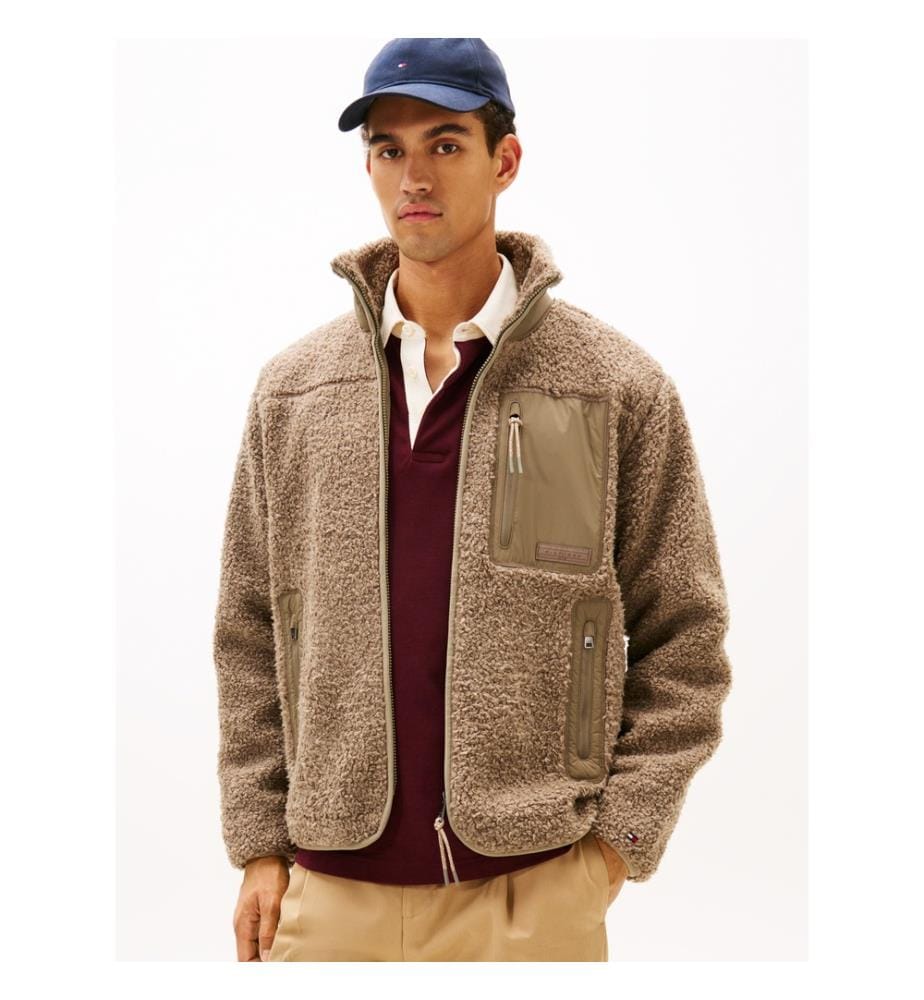 Teddy Fleecejacke Mit Reissverschluss - Küsten Taupe