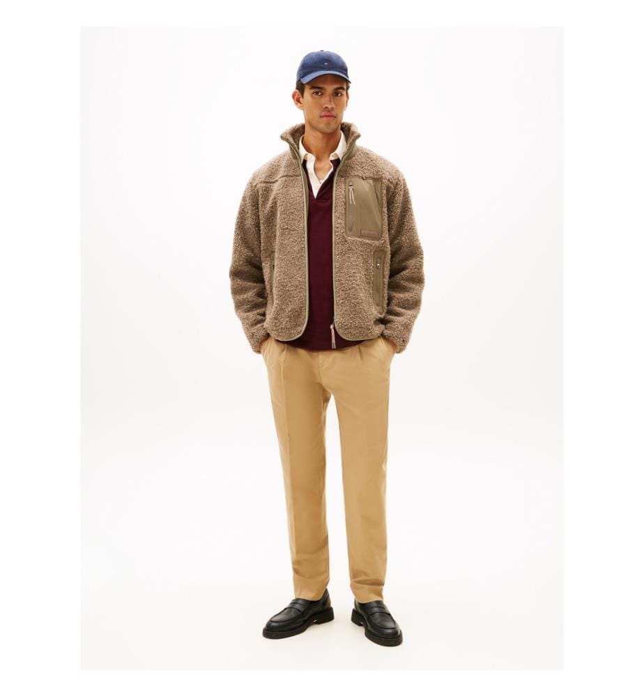 Teddy Fleecejacke Mit Reissverschluss - Küsten Taupe