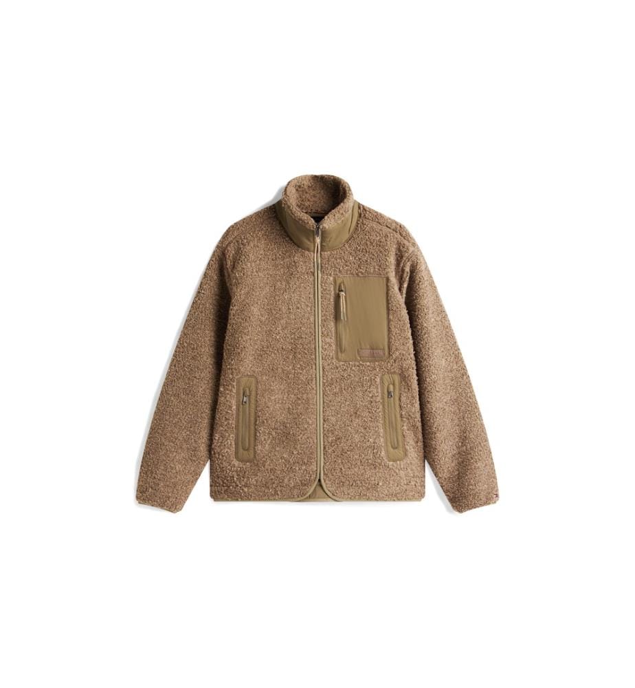Teddy Fleecejacke Mit Reissverschluss - Küsten Taupe