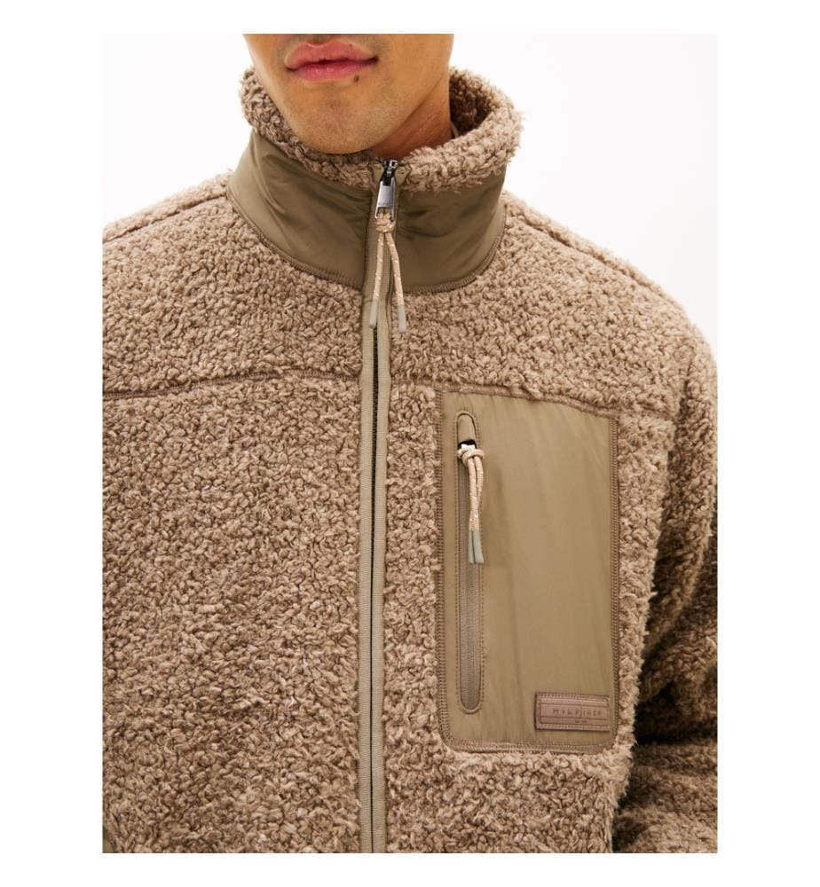 Teddy Fleecejacke Mit Reissverschluss - Küsten Taupe