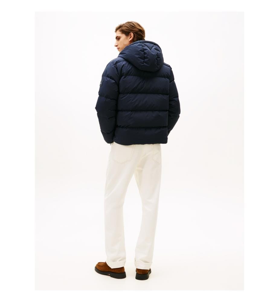 Water Repellent Hooded Jacket - Navy Blue