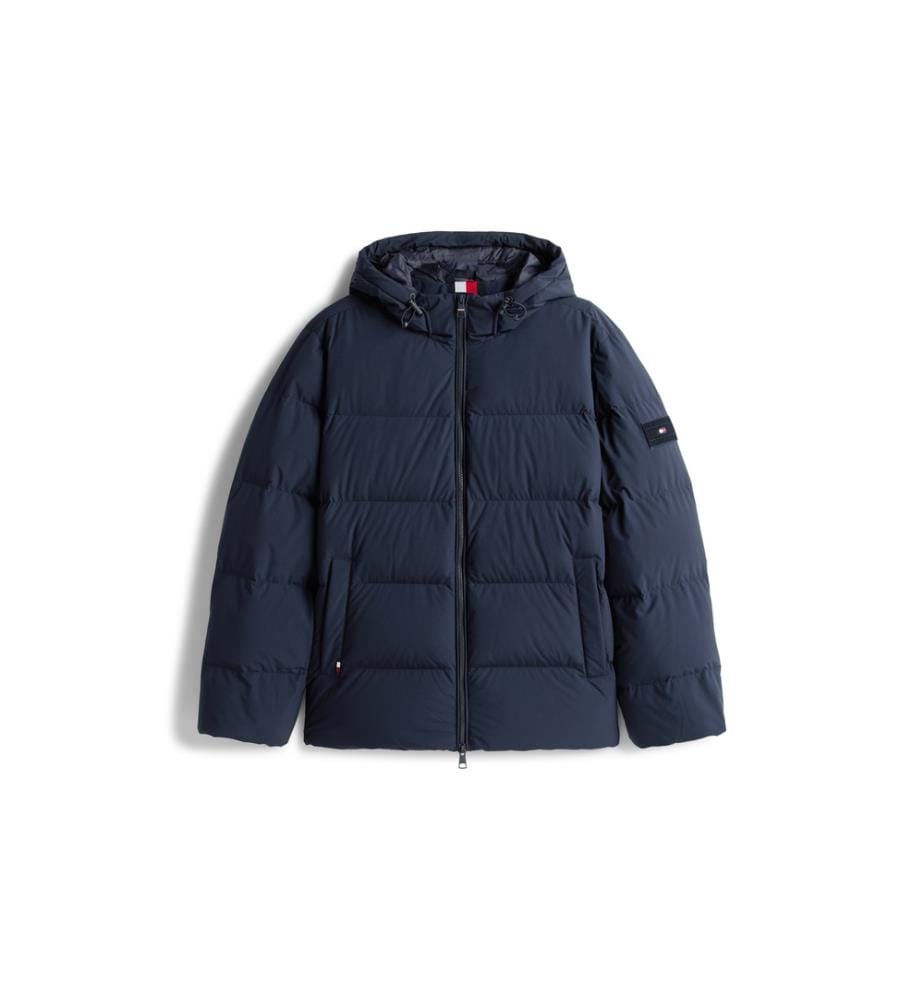Water Repellent Hooded Jacket - Navy Blue