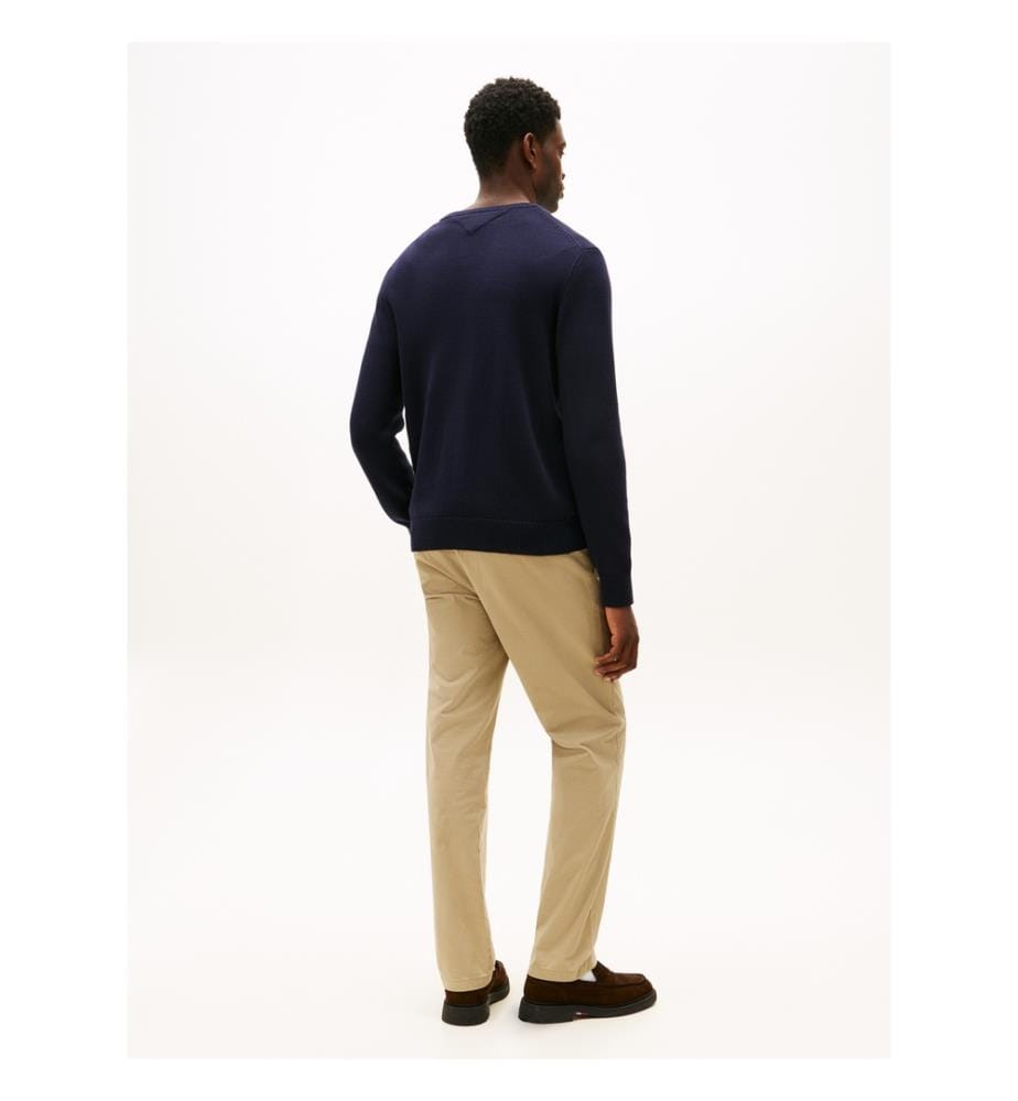 Intarsia Pullover Mit Th Wappen - Marineblau