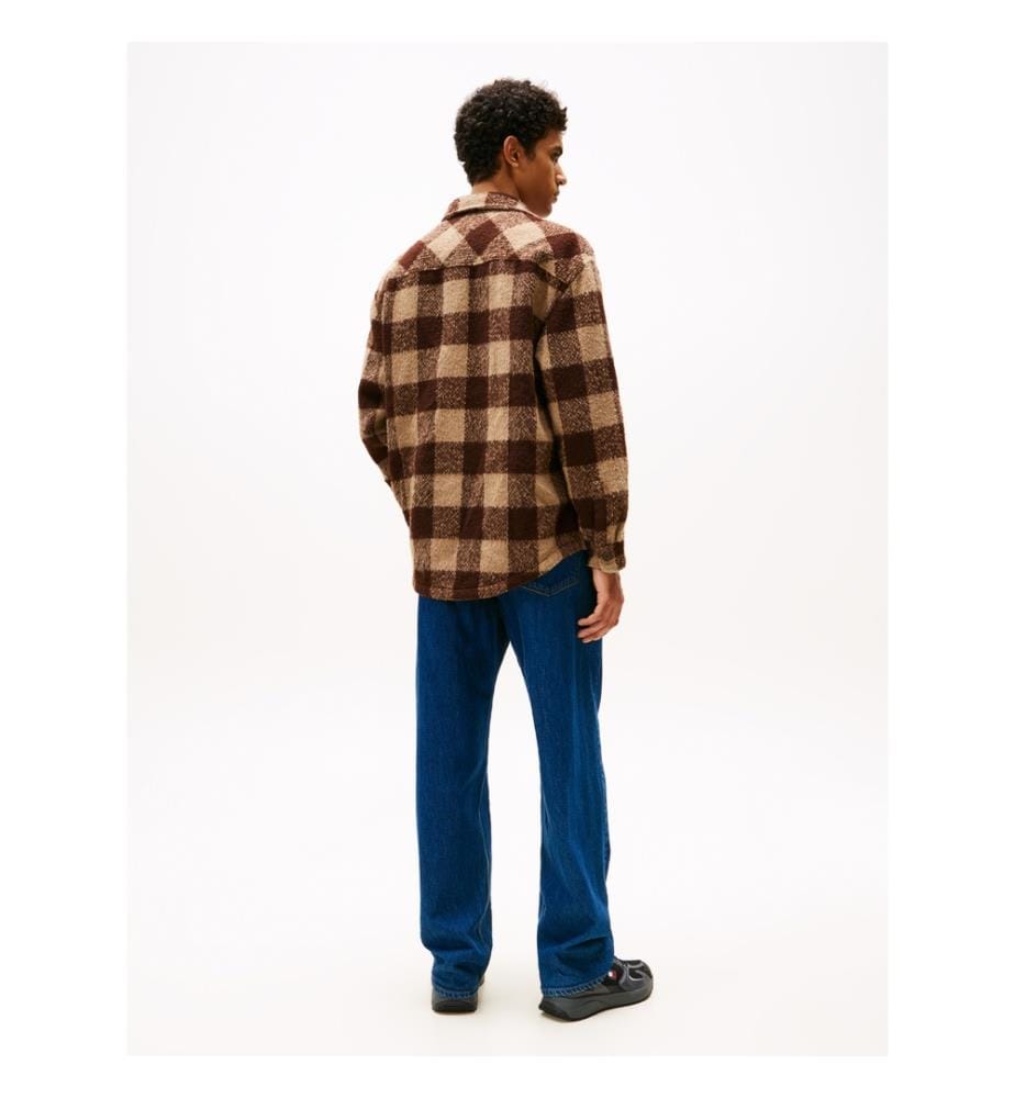 Surchemise À Carreaux Oversize En Flanelle - Marron Foncé