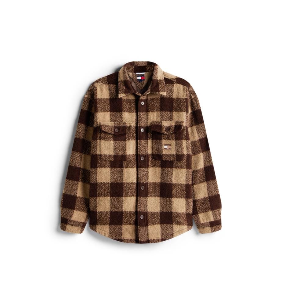Surchemise À Carreaux Oversize En Flanelle - Marron Foncé