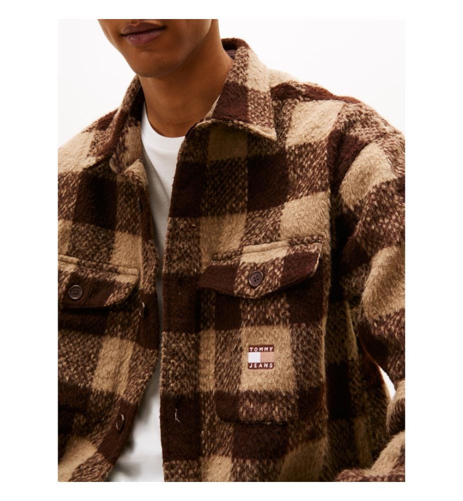 Surchemise À Carreaux Oversize En Flanelle - Marron Foncé