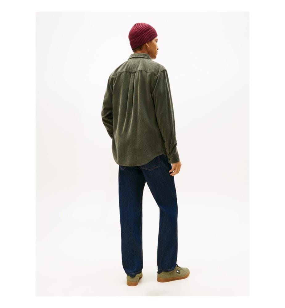 Chemise En Velours Côtelé Coupe Classique - Vert
