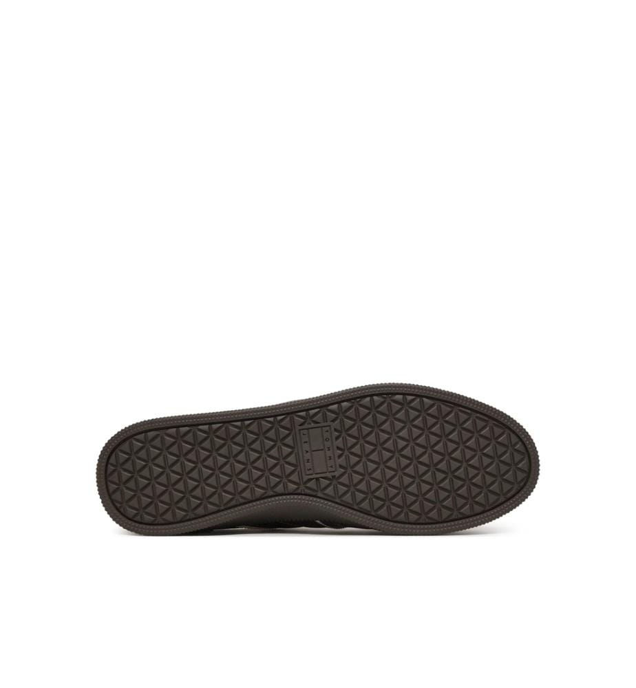 Baskets Basses Greenwich Topstitch en Cuir - Marron