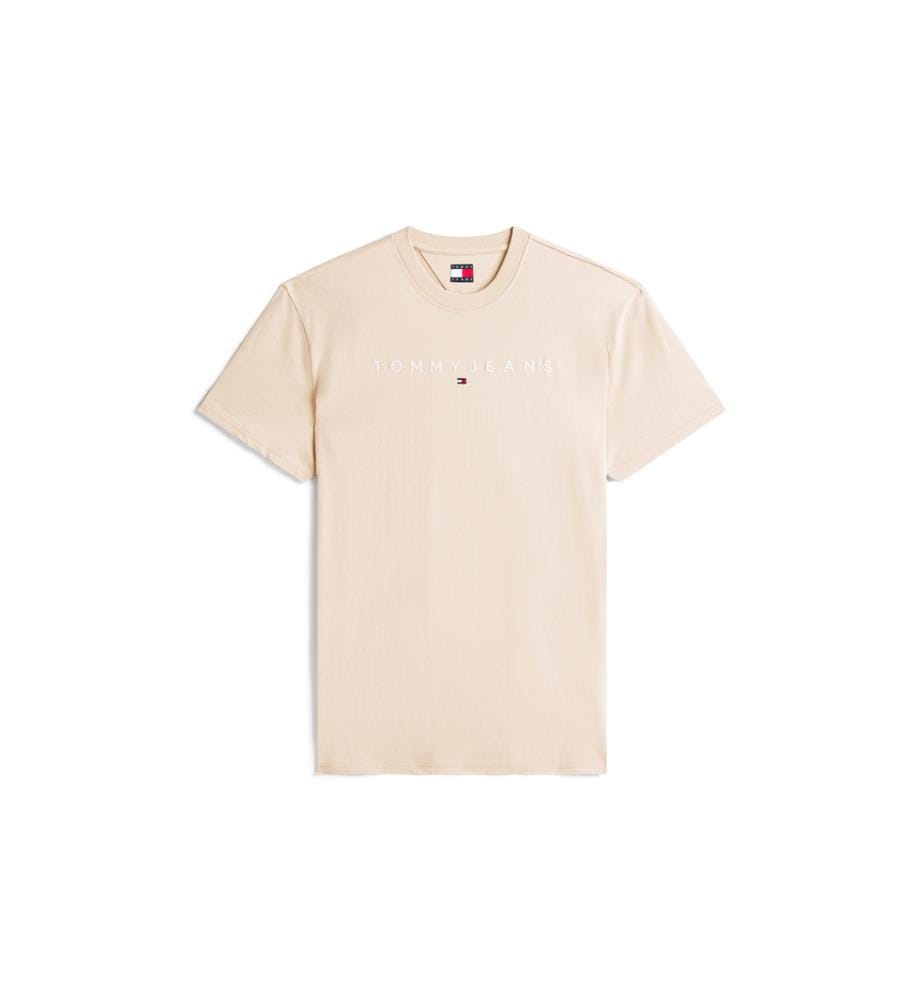 Linear Logo Regular Fit T-Shirt - Beige