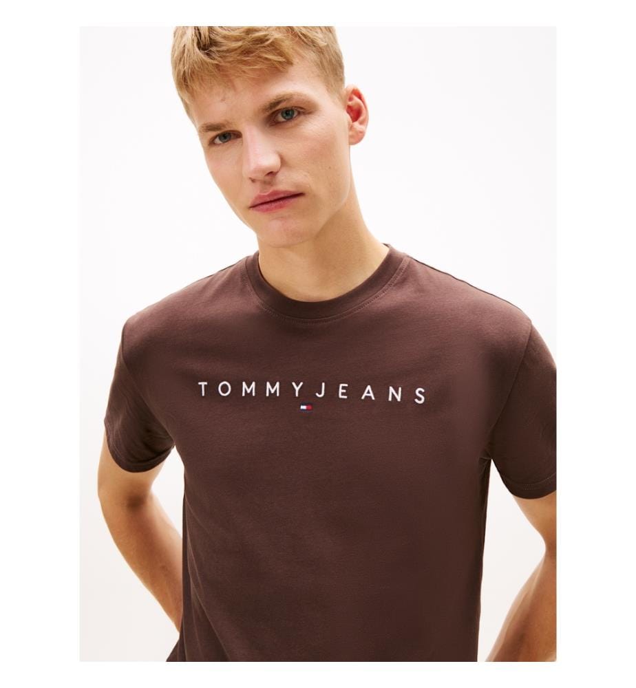 Linear Logo Regular Fit T-Shirt - Braun