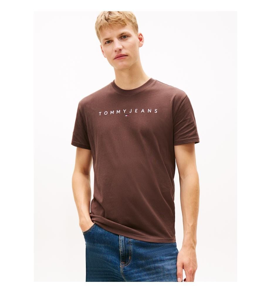 Linear Logo Regular Fit T-Shirt - Braun