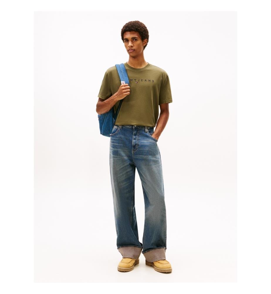Linear Logo Regular Fit T-Shirt - Khaki