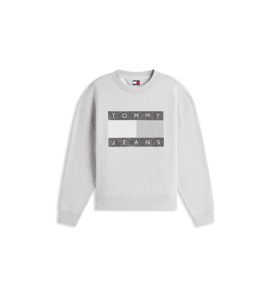 Sweatshirt 90S Distressed Flag - Hellgrau