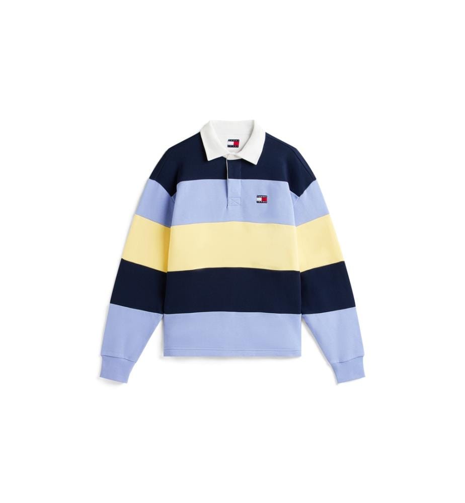 Rugby-Poloshirt - Blau und Gelb