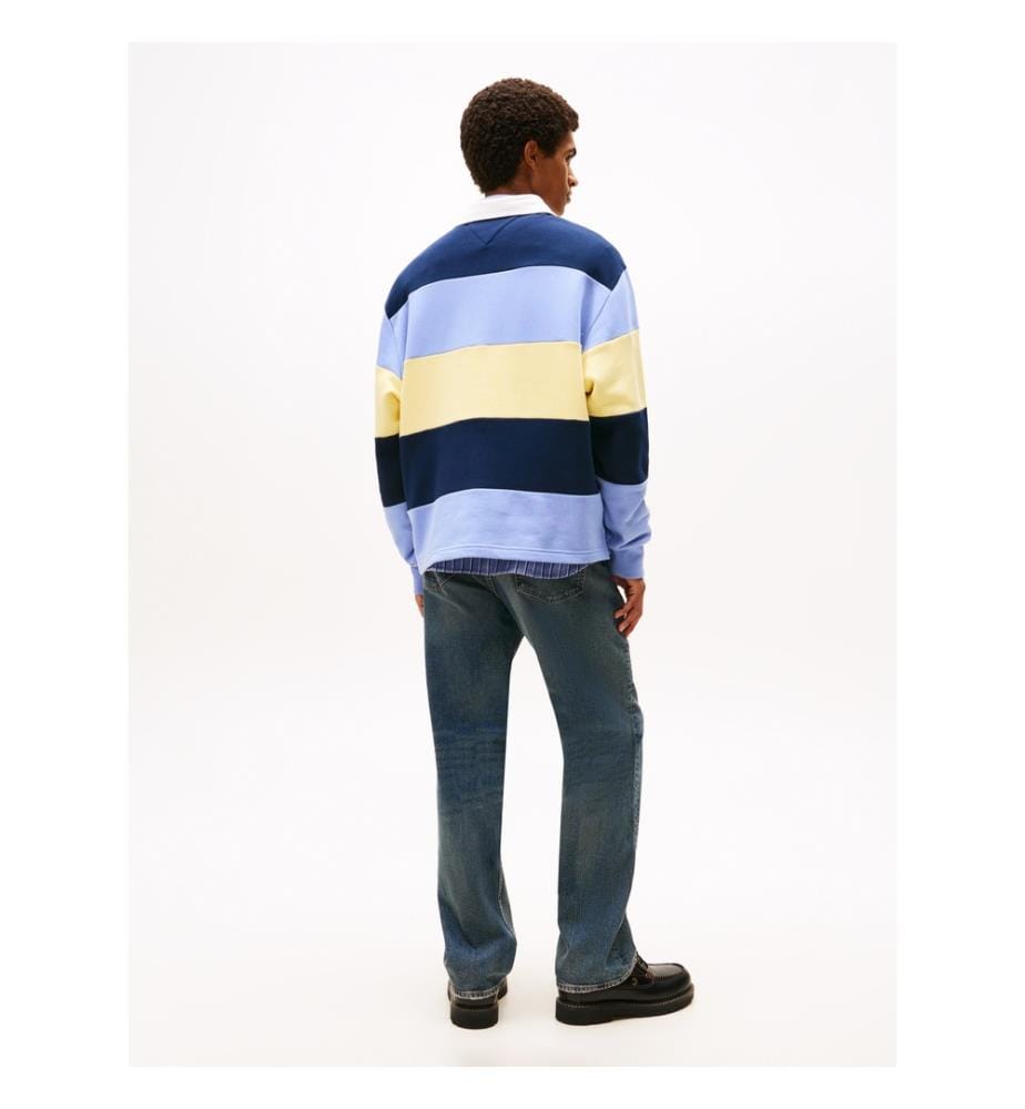 Rugby-Poloshirt - Blau und Gelb