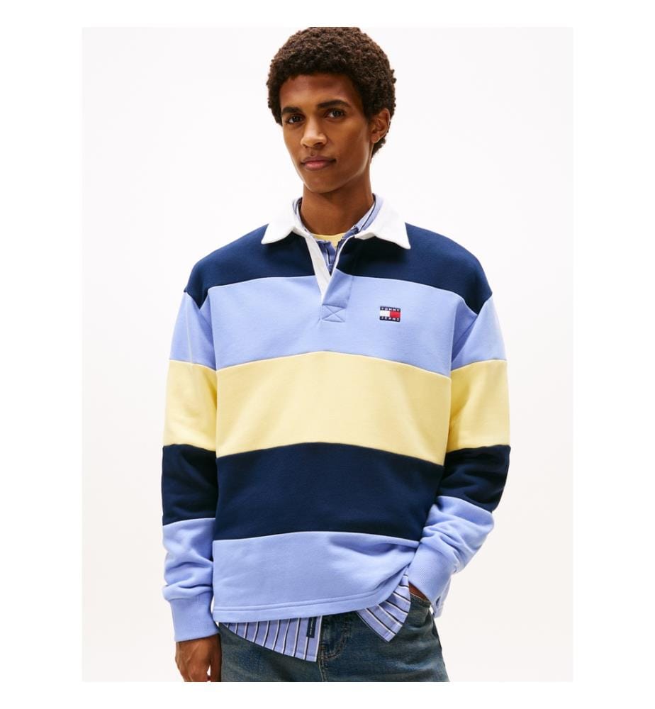 Rugby-Poloshirt - Blau und Gelb