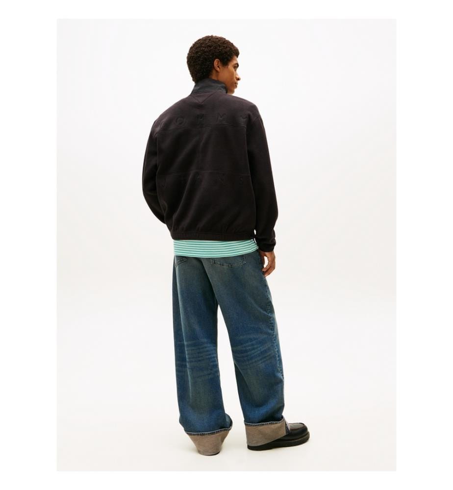 Fleece-Sweatshirt - Schwarz