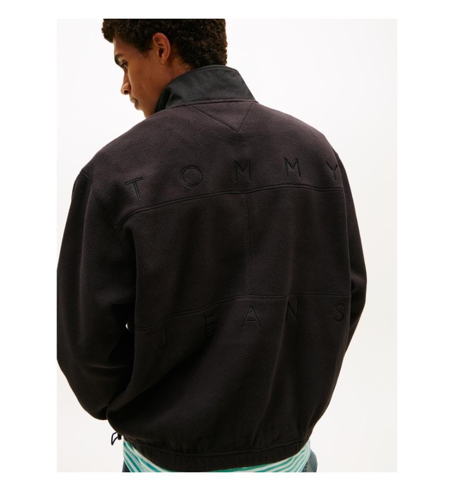 Fleece-Sweatshirt - Schwarz