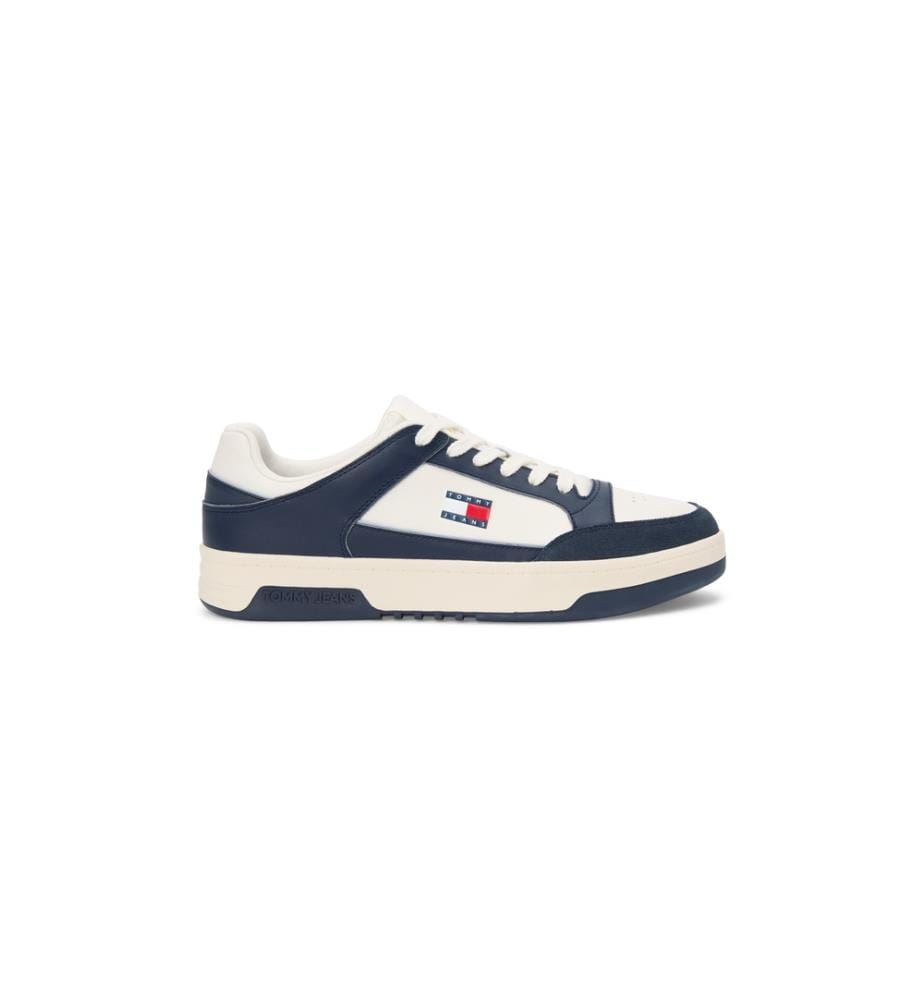 Baskets en Cuir à Semelle Cupsole - Bleu