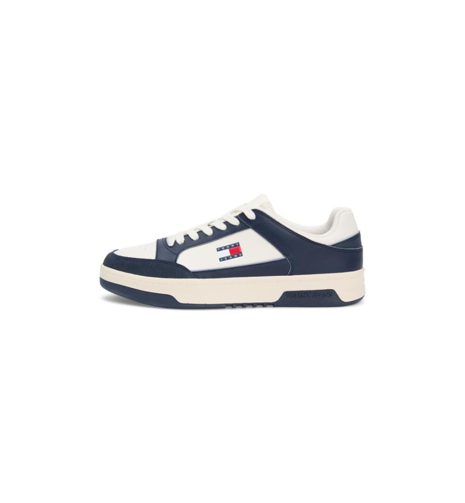 Baskets en Cuir à Semelle Cupsole - Bleu