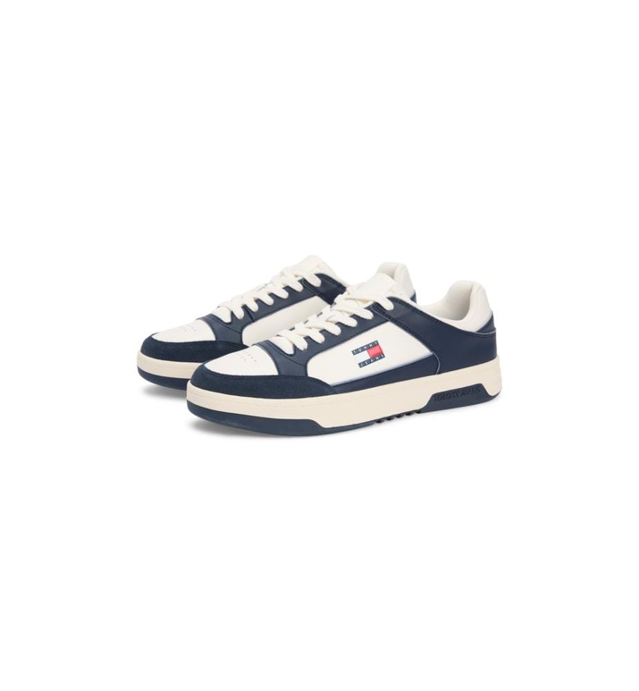 Baskets en Cuir à Semelle Cupsole - Bleu
