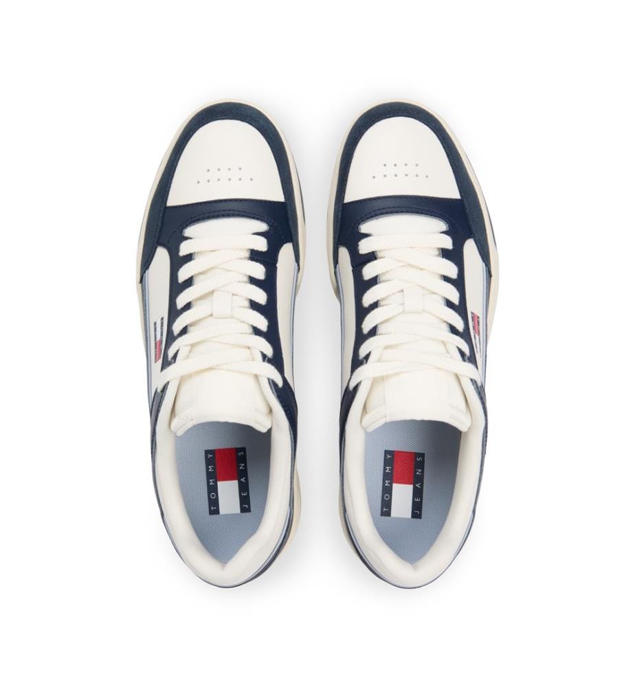 Baskets en Cuir à Semelle Cupsole - Bleu
