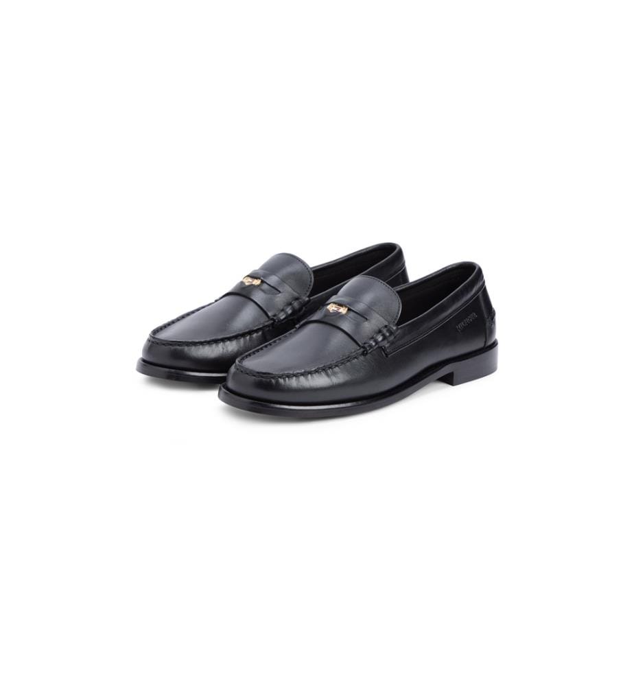 Mocassins Penny Crust en Cuir - Noir