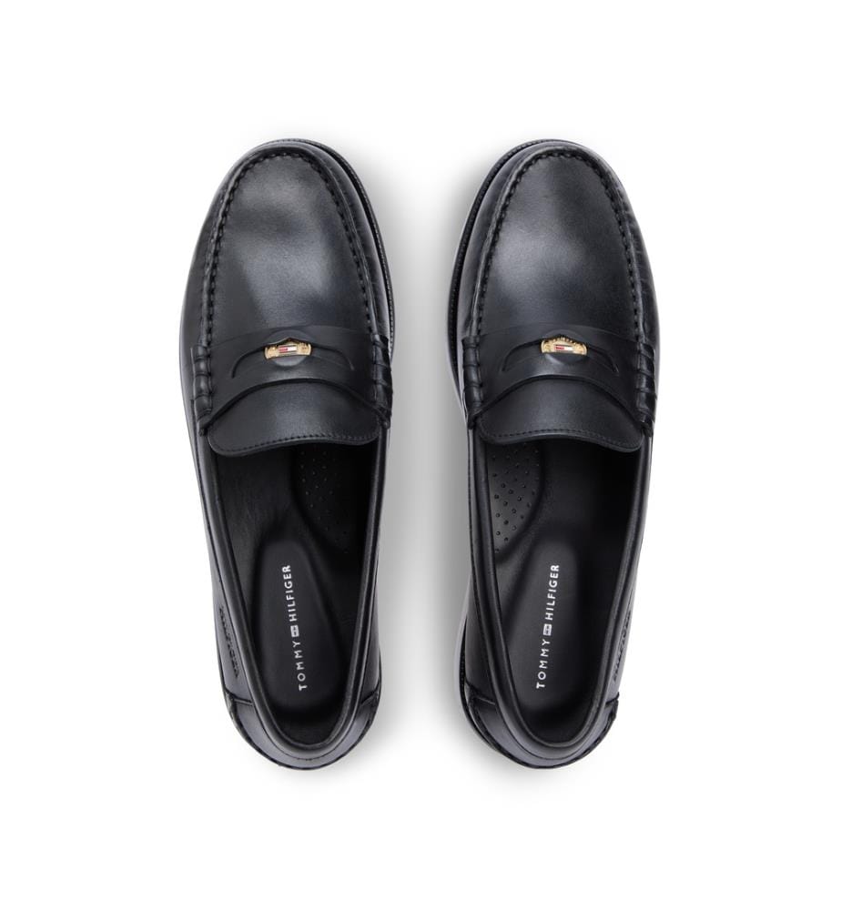 Mocassins Penny Crust en Cuir - Noir