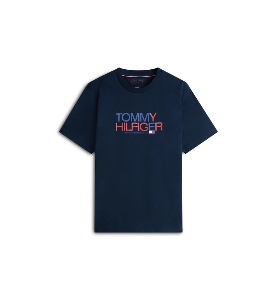 T-Shirt Grosstext - Dunkelblau