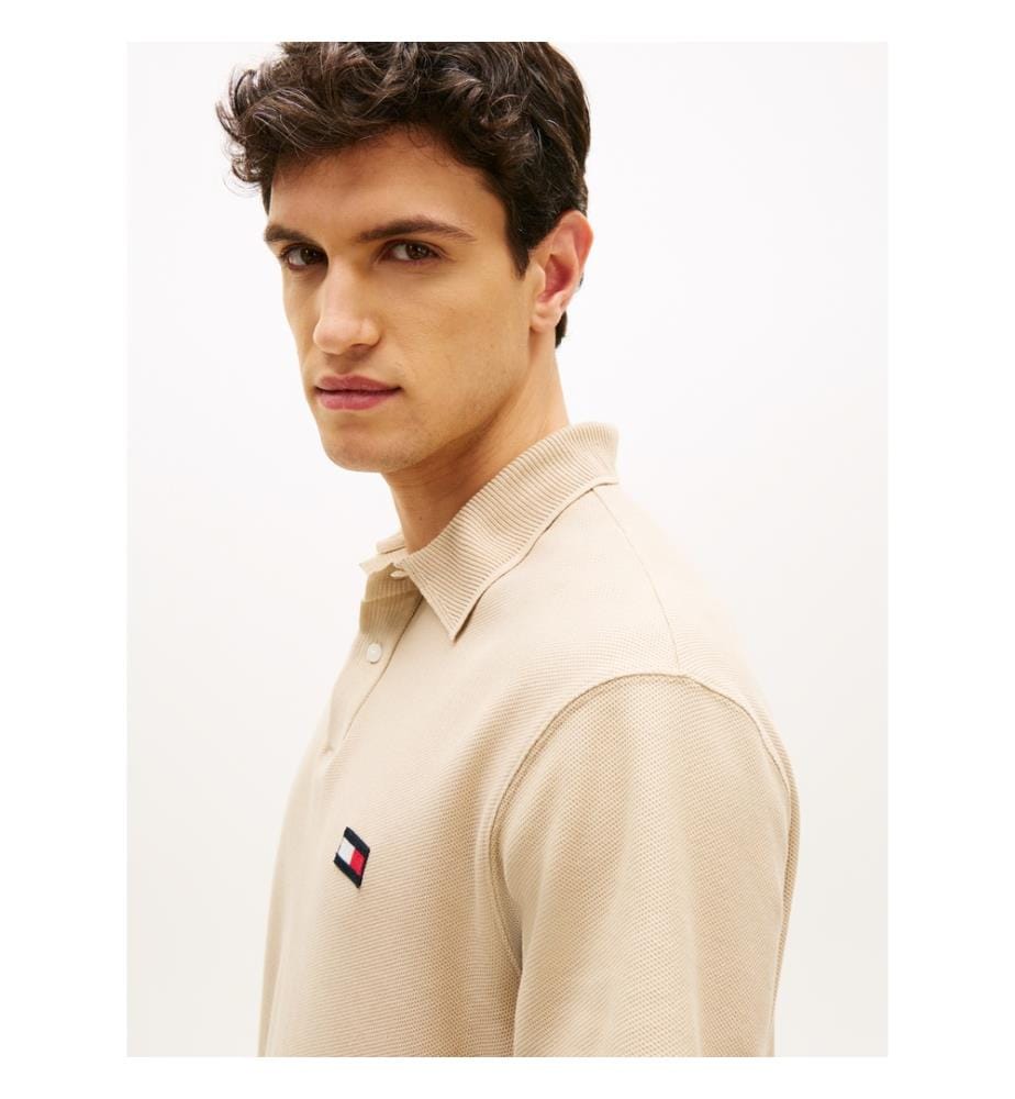 Polohemd in klassischer Passform mit gestricktem Kragen - Khaki