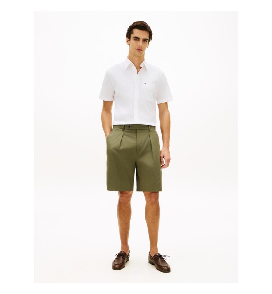 Chemise Oxford unie à manches courtes - YBR