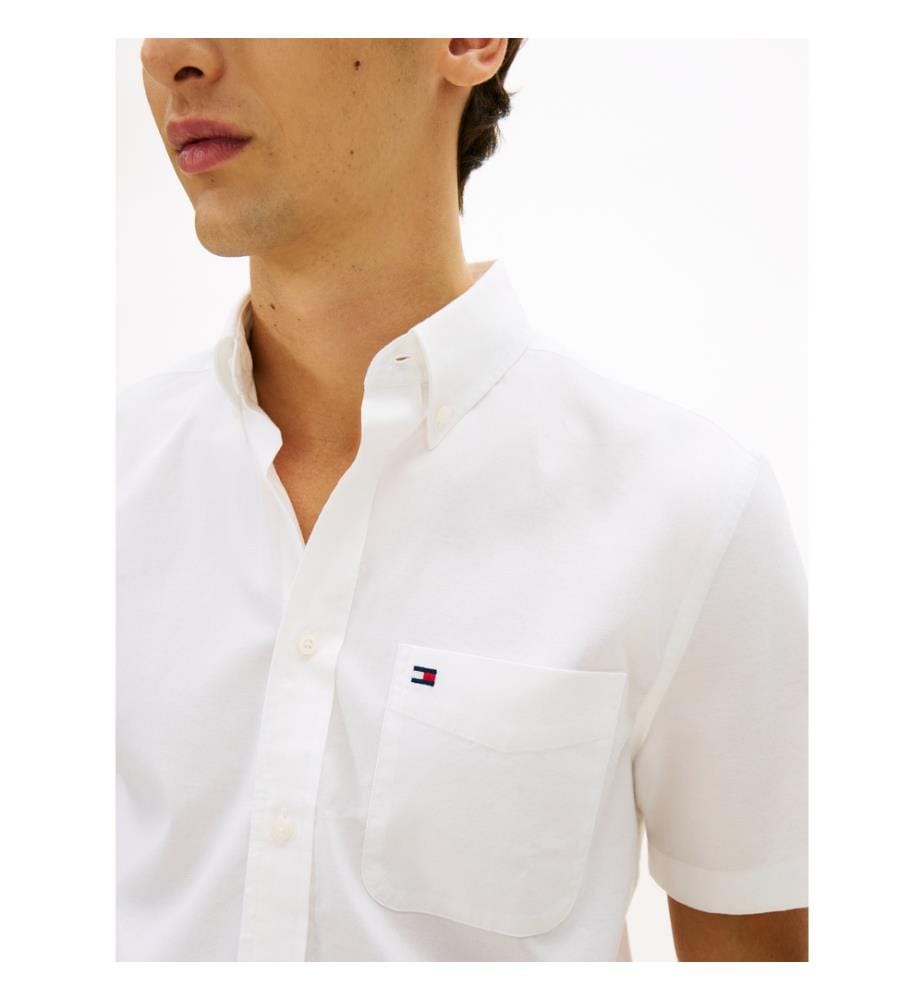 Chemise Oxford unie à manches courtes - YBR