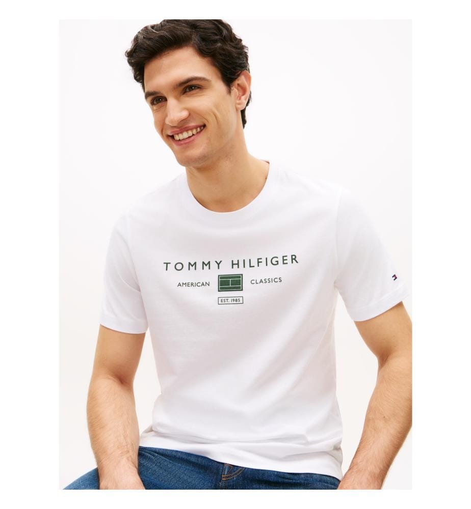 T-Shirt Brand Love Mono Stack Tee - Weiss
