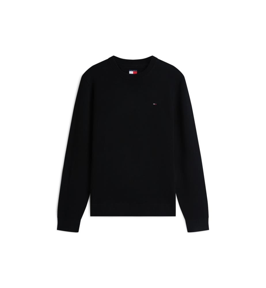 Pull Slim Tommy Flag - Noir