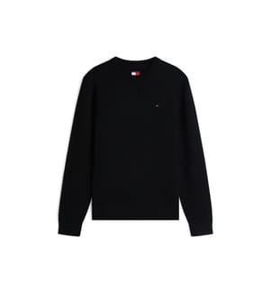 Pull Slim Tommy Flag - Noir