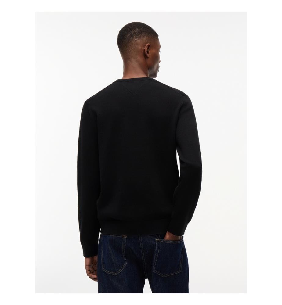 Pull Slim Tommy Flag - Noir
