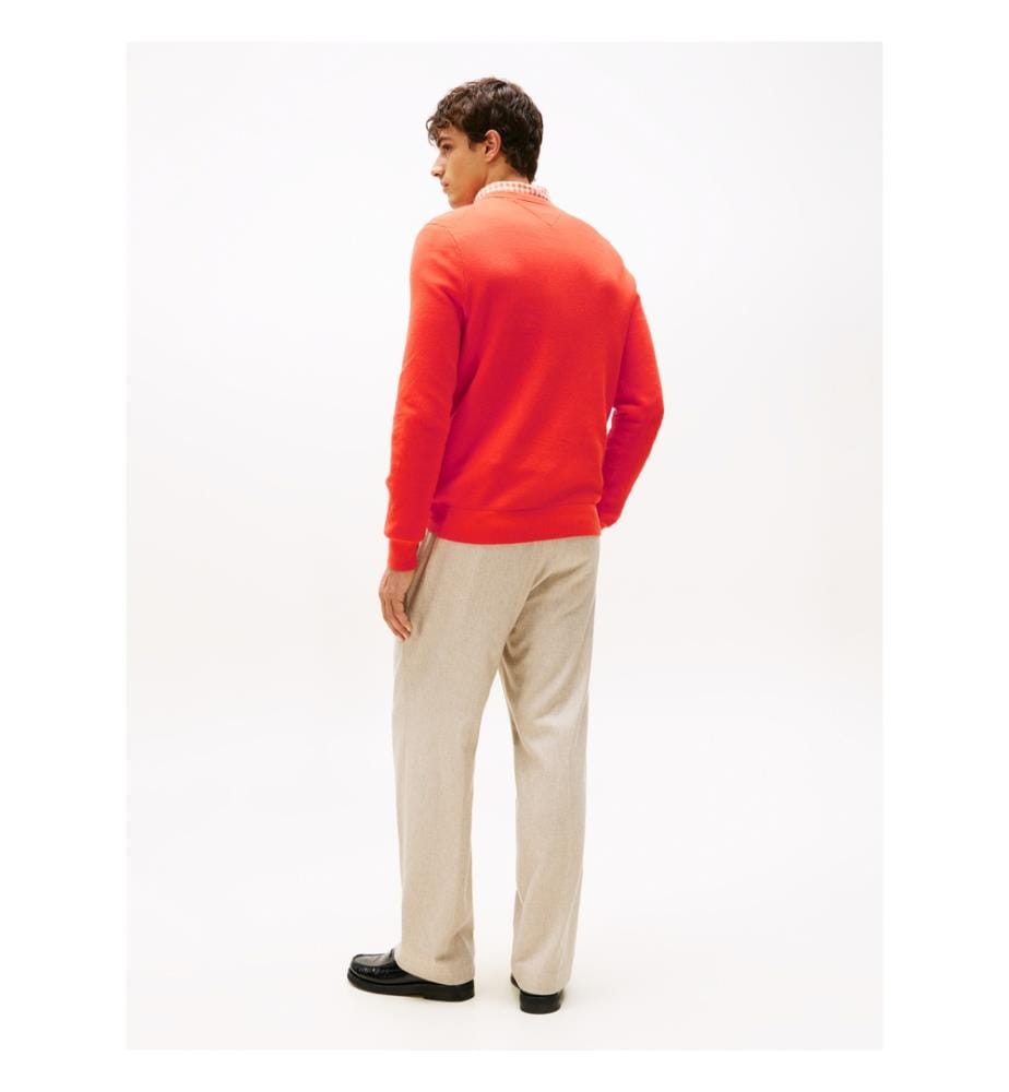 Strickpullover mit Strukturmuster – Rot