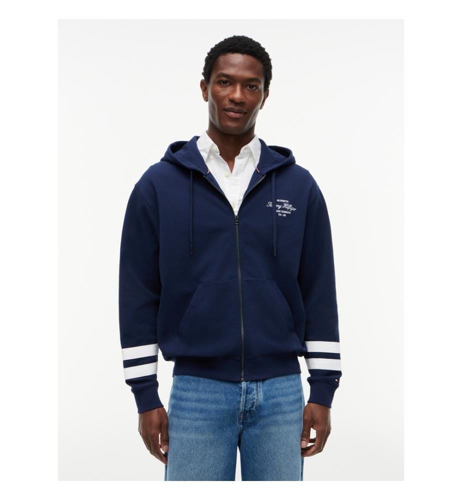 Sweat à capuche zippée - Carbon Navy