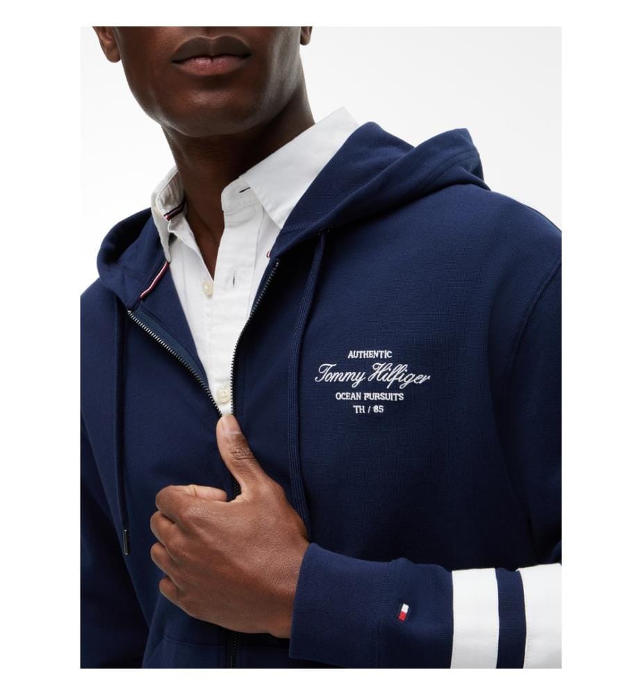 Sweat à capuche zippée - Carbon Navy