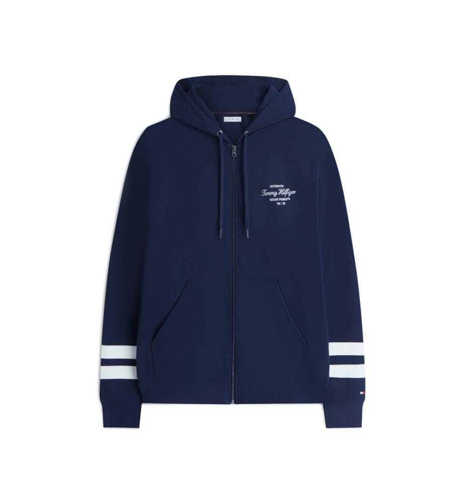 Sweat à capuche zippée - Carbon Navy