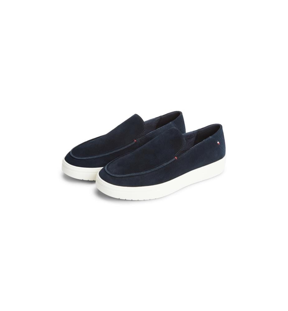 Leichte Mokassins aus Wildleder – Marineblau