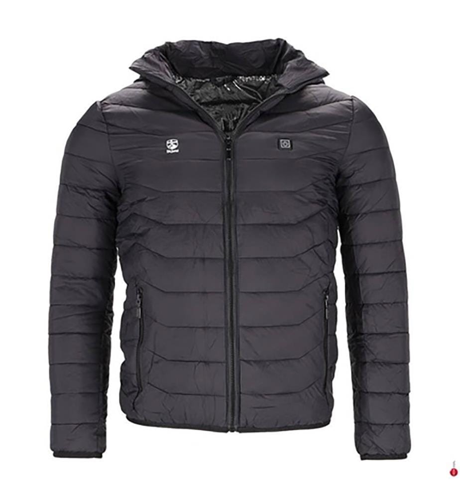 Beheizbare Daunenjacke – Schwarz