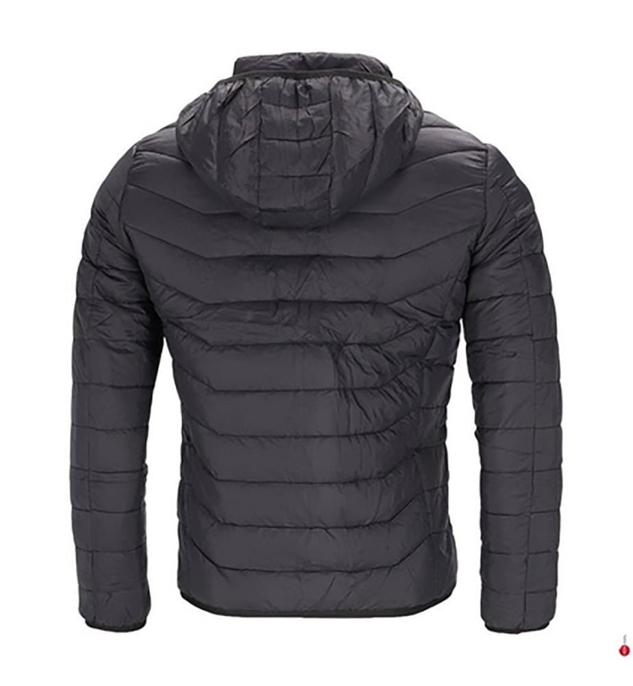 Beheizbare Daunenjacke – Schwarz
