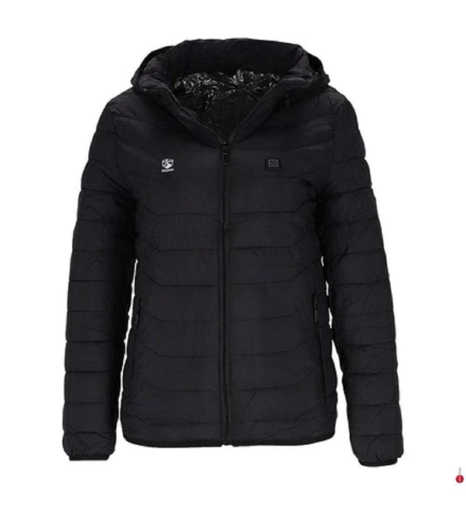 Beheizte Daunenjacke – Schwarz