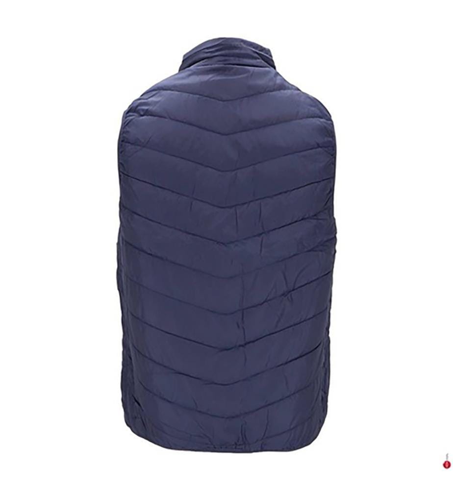 Ärmellose beheizbare Daunenjacke – Blau
