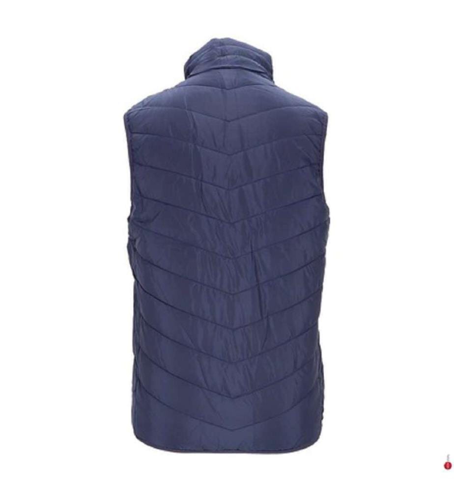 Ärmellose beheizbare Daunenjacke – Blau