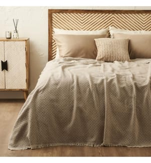 Aloha-Tagesdecke 200 x 230 cm – Beige